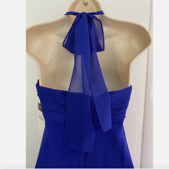 NWT Donna Ricco *Spectacular* Silk Cocktail Prom Party Halter Dress - Picture 5 of 10